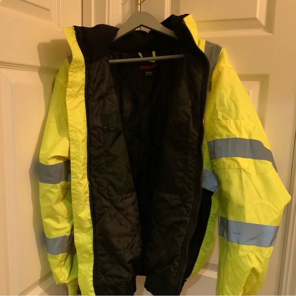 Tingley Bomber II Size Large Hi-Vis Neon Yellow Jacket Winter Construction - Picture 5 of 14